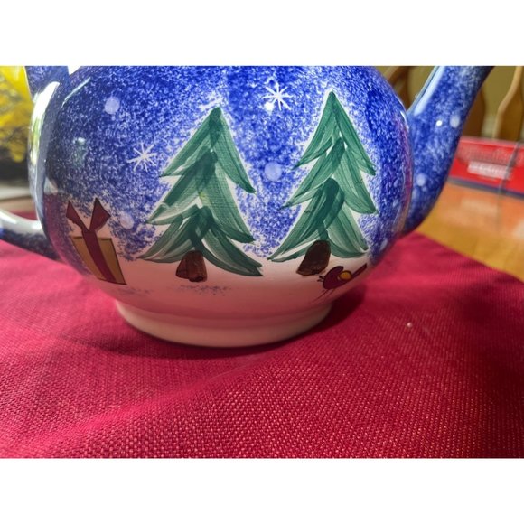 Frosty The Snowman Teapot,Studio Nova Snowman Teapot,Large Ceramic Christmas Tea - Picture 7 of 11